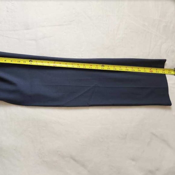 Men's 34x34 Kenneth Cole Reaction stretch modern fit flat front dress pant navy - Picture 11 of 13